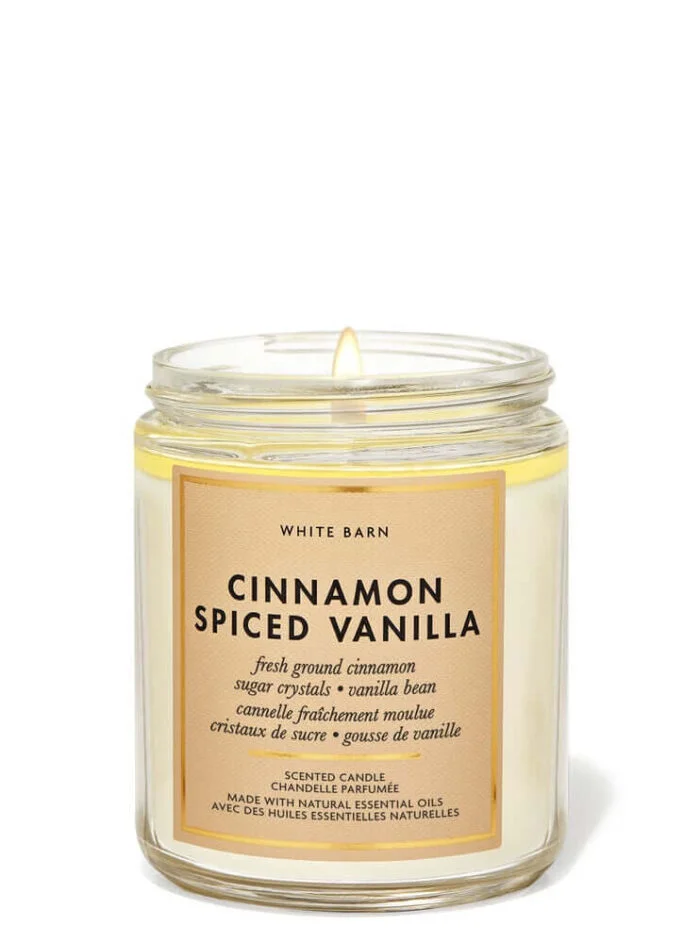 nen thom bath body works single wick candle cinnamon spiced vanilla 198g Desiree Becker